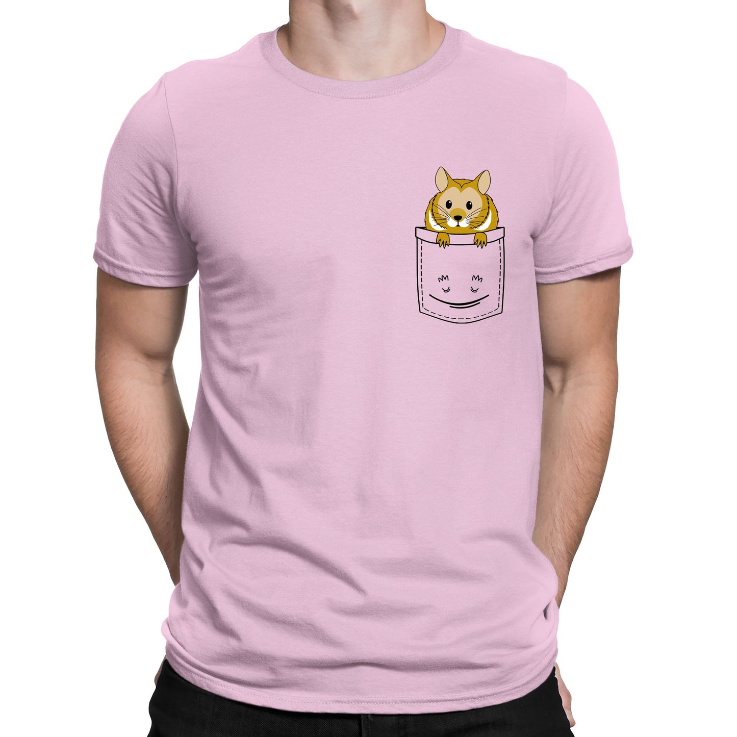 Hamster Pocket Print Mens T-shirt