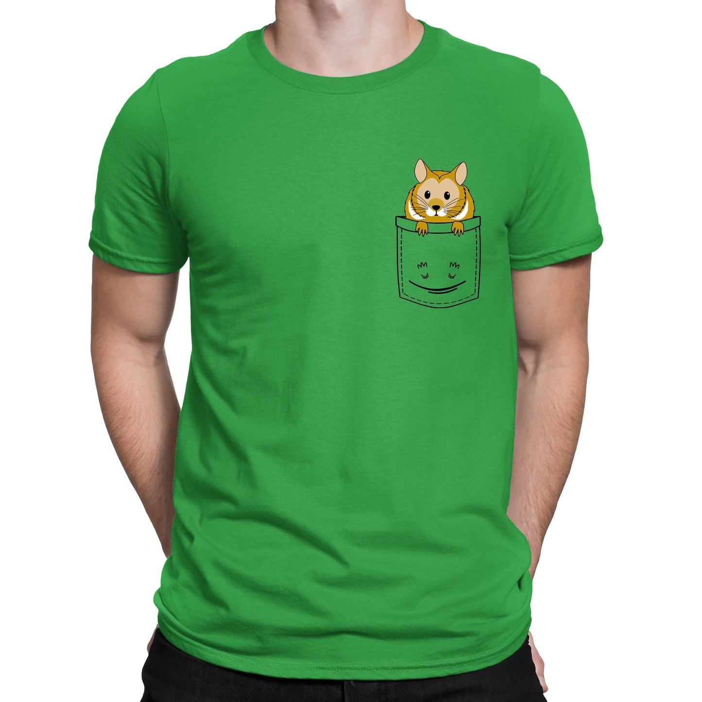 Hamster Pocket Print Mens T-shirt