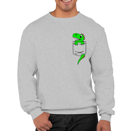 Dinosaur Pocket Print Mens Sweatshirt