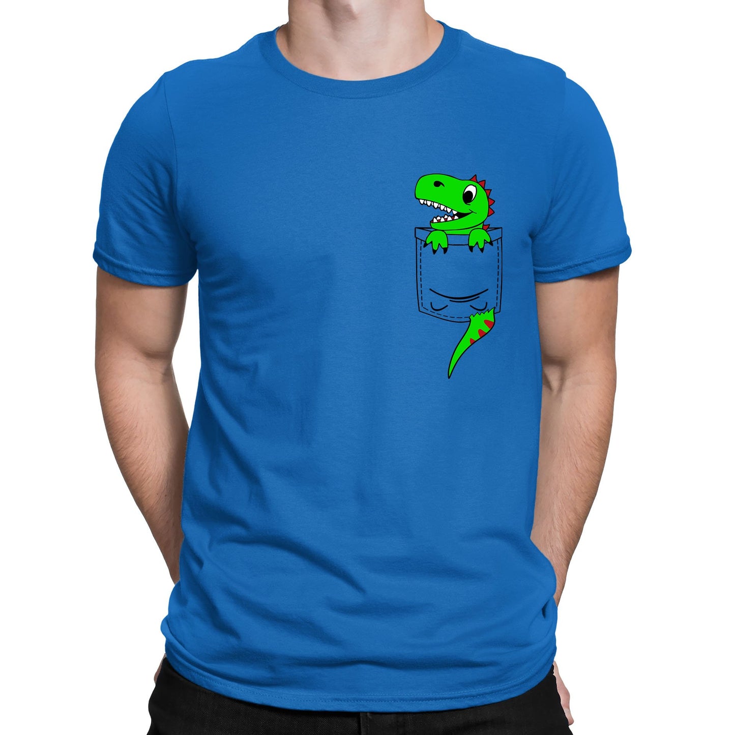 Dinosaur Pocket Print Mens T-shirt