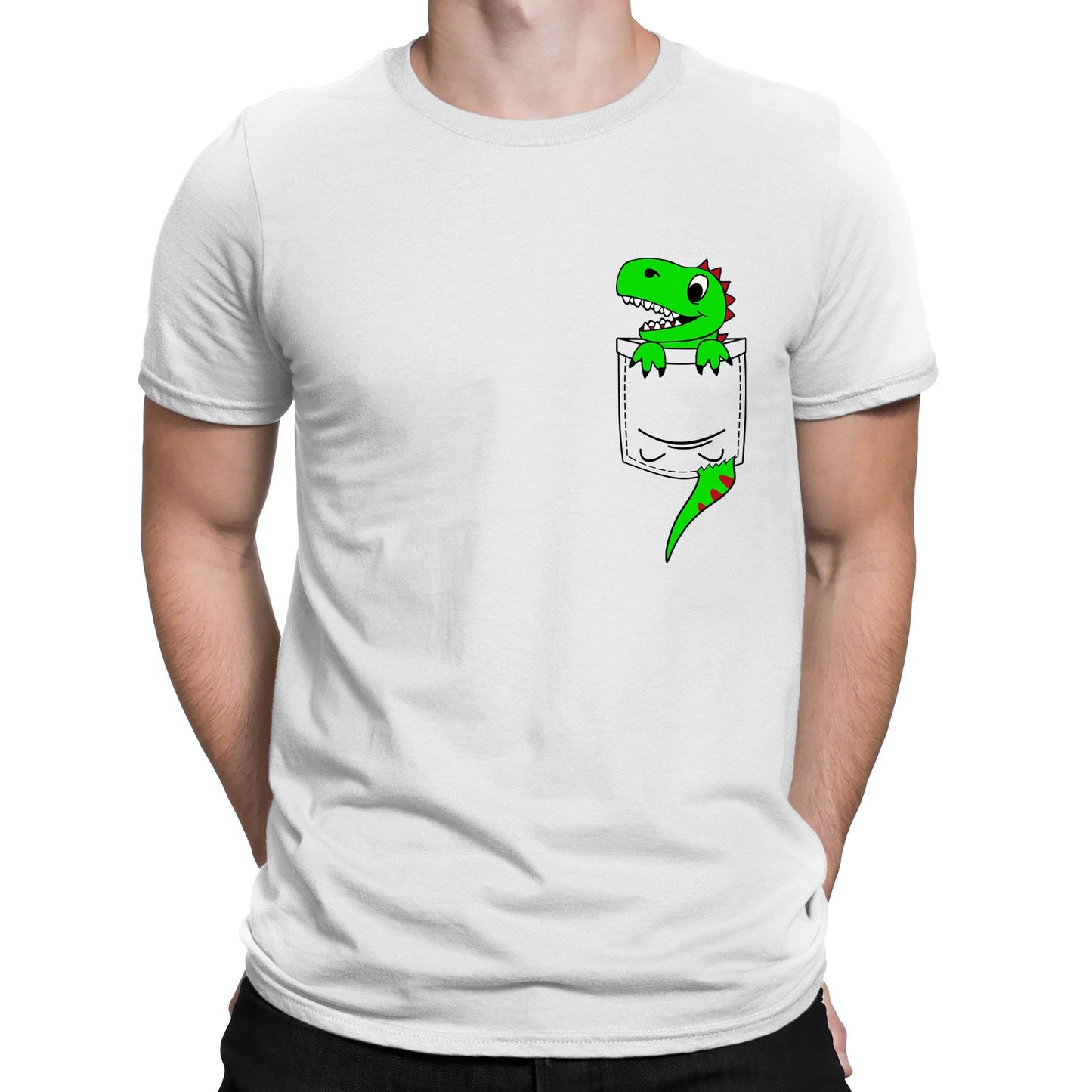 Dinosaur Pocket Print Mens T-shirt