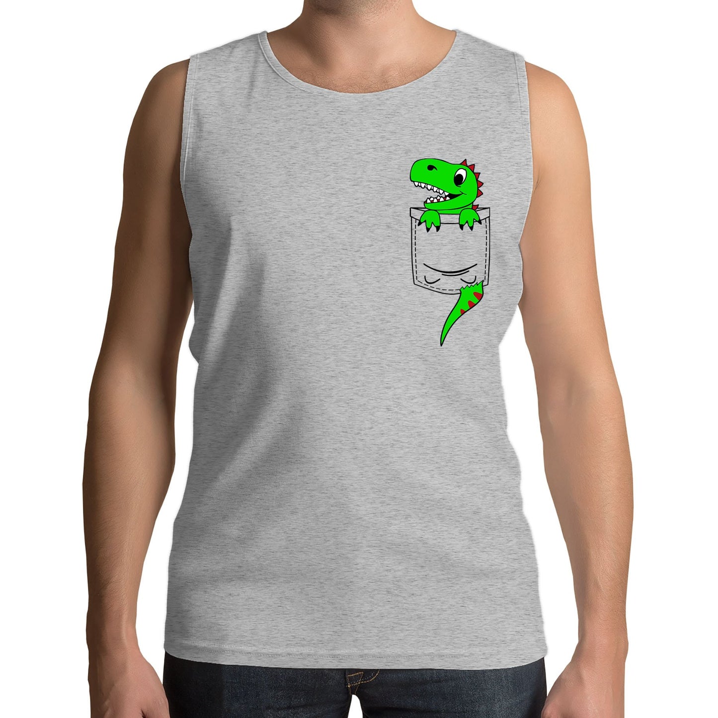 Dinosaur Pocket Print Mens Vest