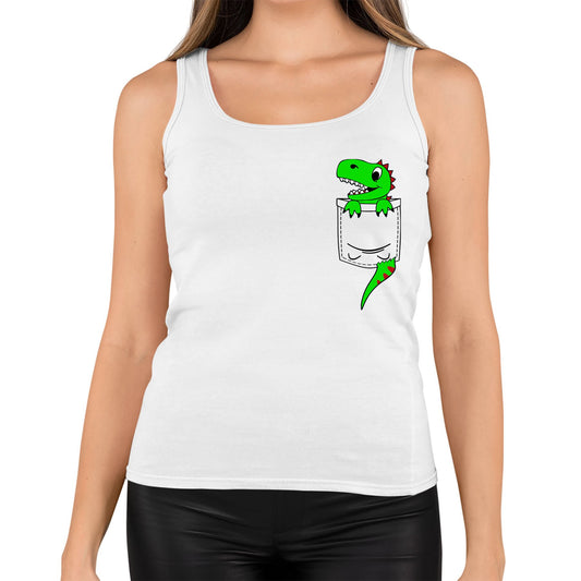 Dinosaur Pocket Print Womens Vest