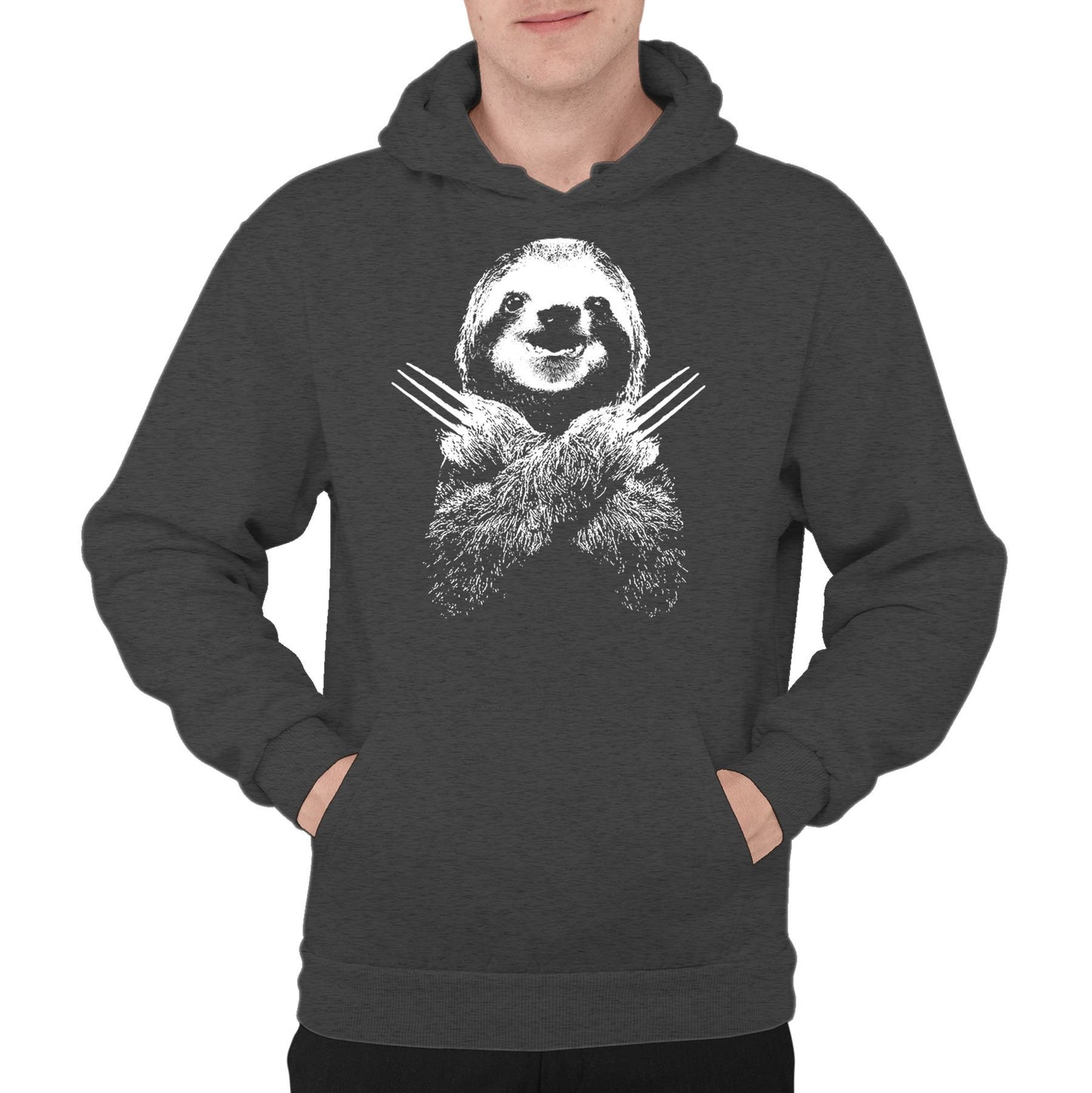 Wolversloth Mens Pullover Hoodie