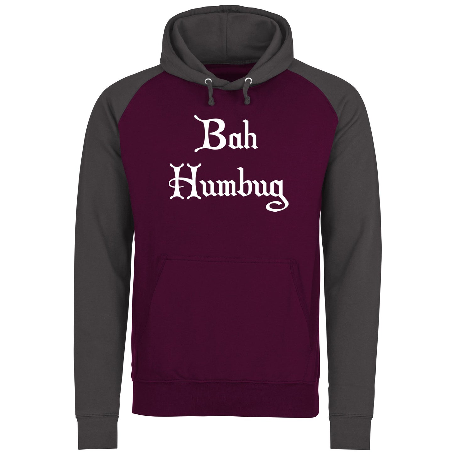 Bah Humbug Scrooge Christmas Baseball Hoodie