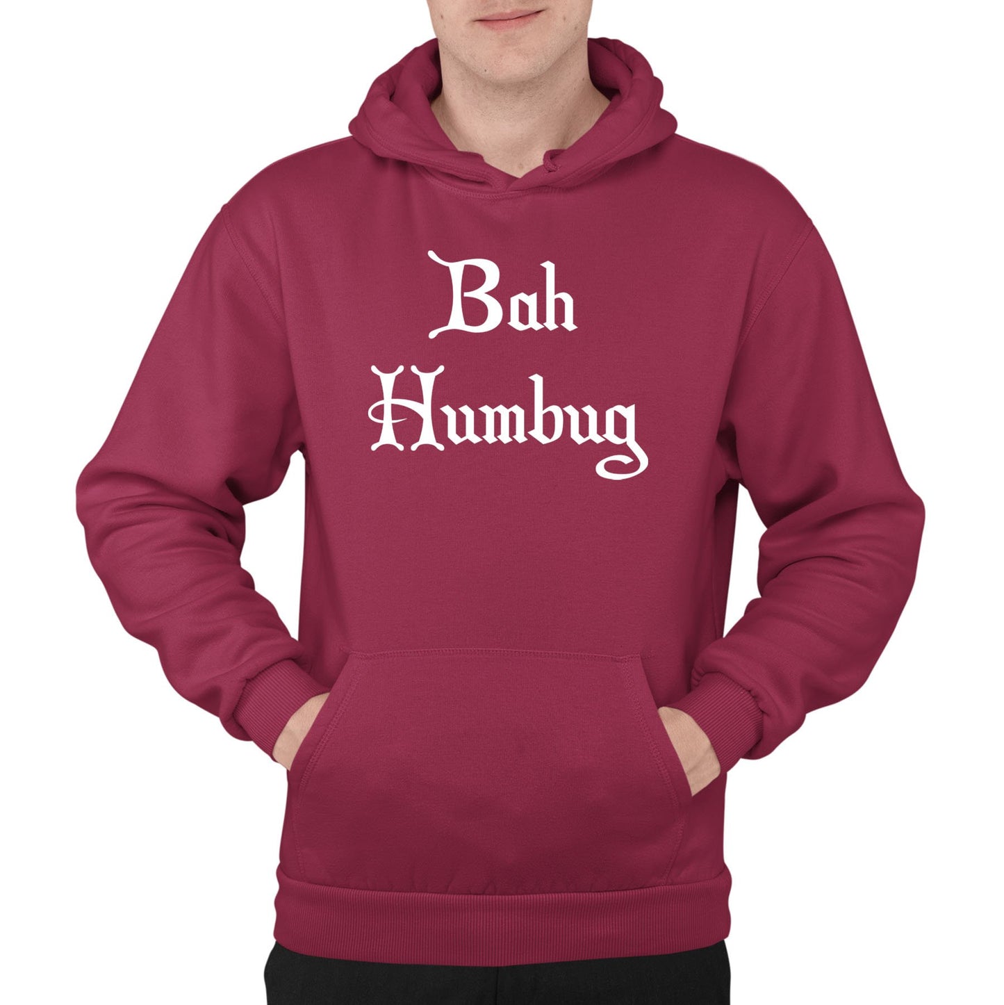Bah Humbug Scrooge Christmas Mens Pullover Hoodie