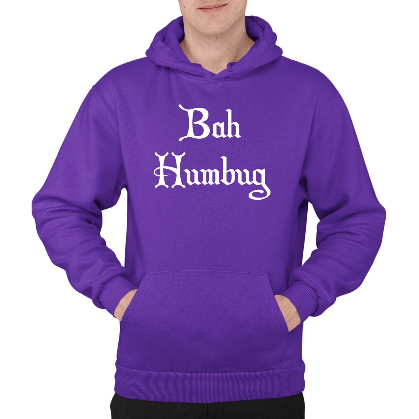 Bah Humbug Scrooge Christmas Mens Pullover Hoodie