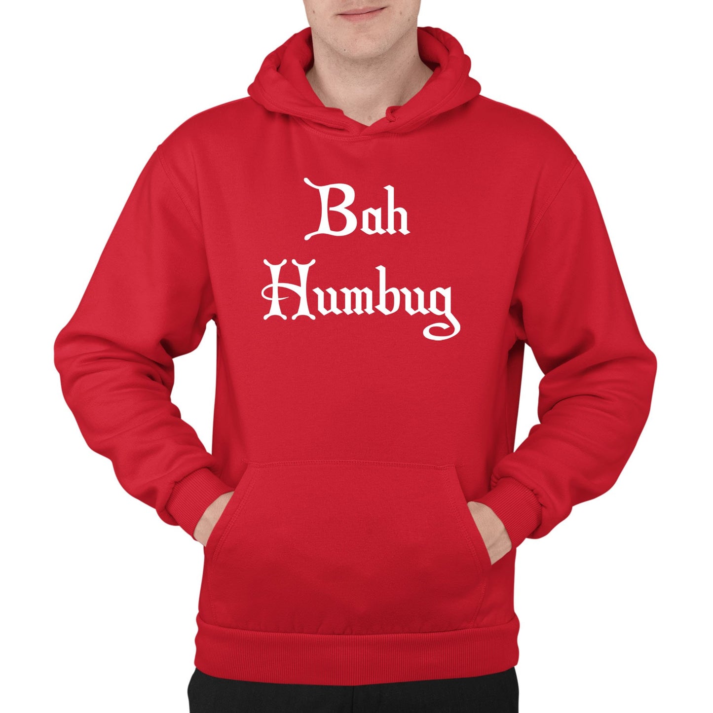 Bah Humbug Scrooge Christmas Mens Pullover Hoodie
