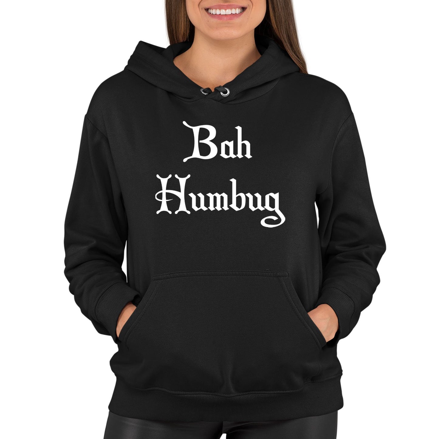 Bah Humbug Scrooge Christmas Womens Pullover Hoodie