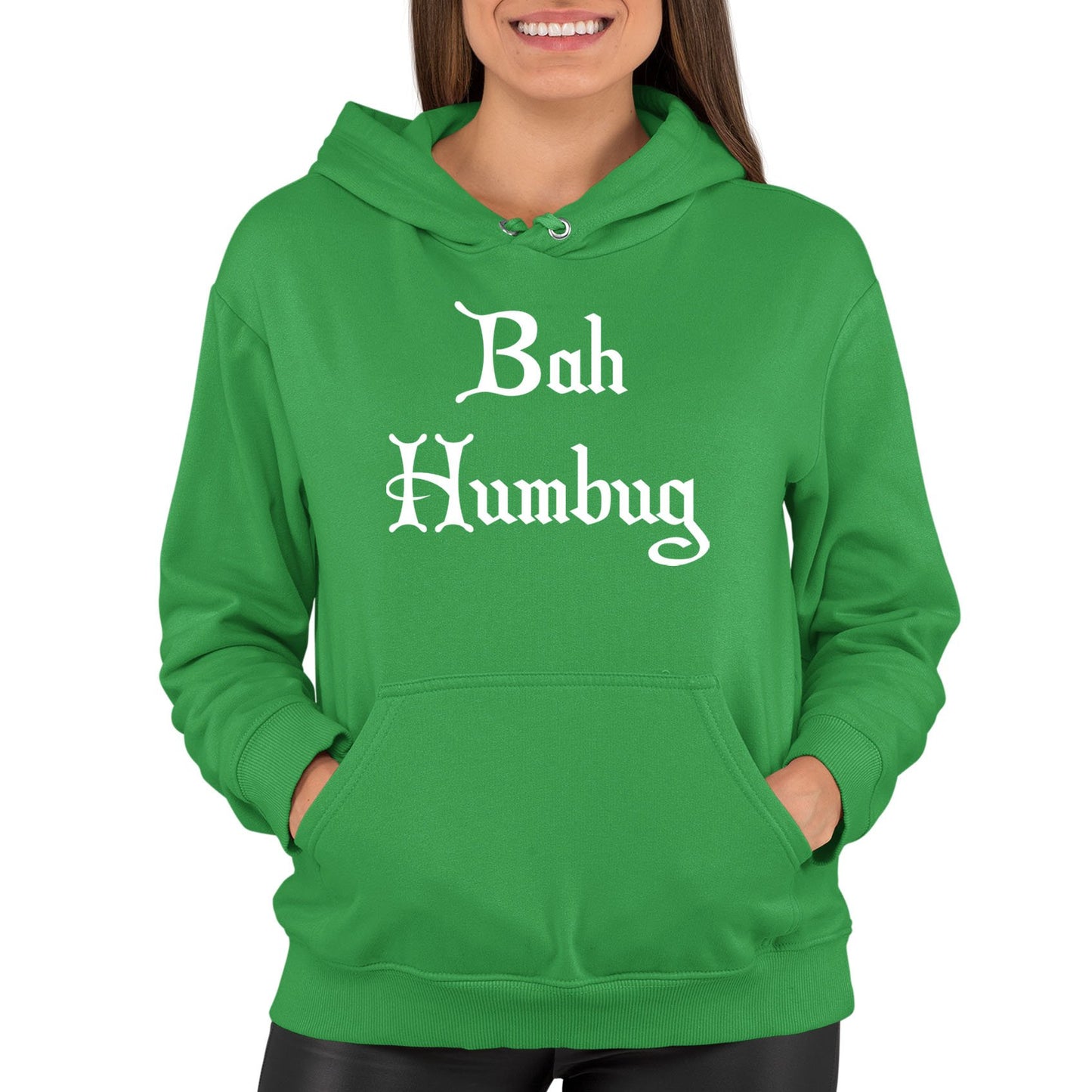 Bah Humbug Scrooge Christmas Womens Pullover Hoodie