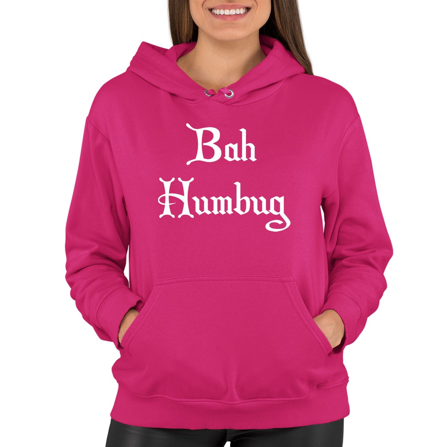 Bah Humbug Scrooge Christmas Womens Pullover Hoodie