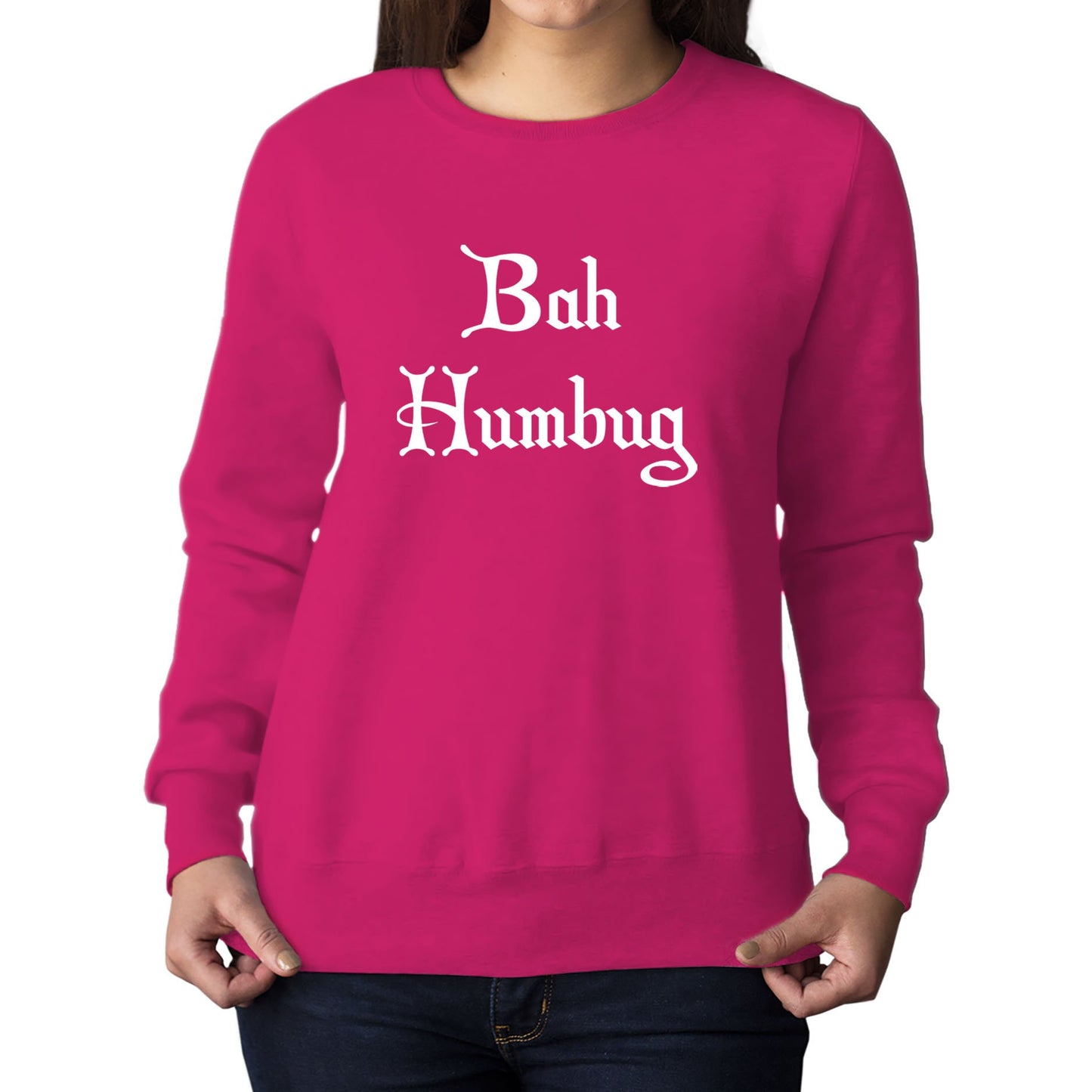 Bah Humbug Scrooge Christmas Womens Sweatshirt