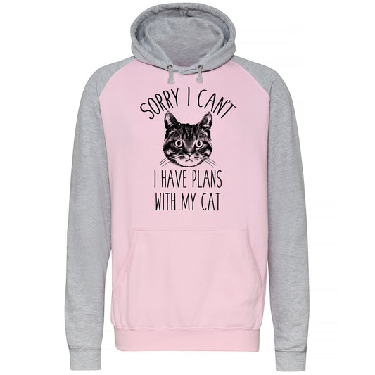 Cat Plans Baseball Hoodie