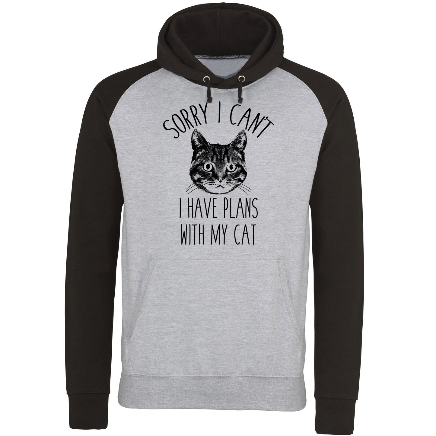 Cat Plans Baseball Hoodie