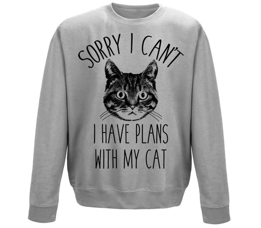 Cat Plans Childrens Sweatshirt