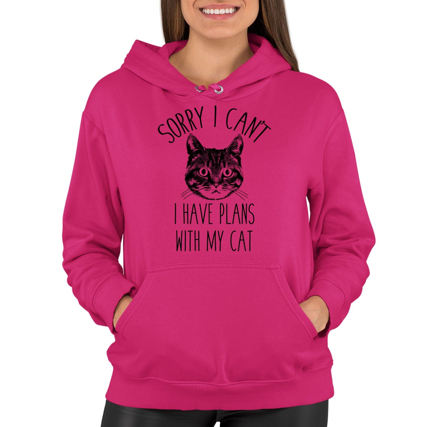 Cat Plans Womens Pullover Hoodie