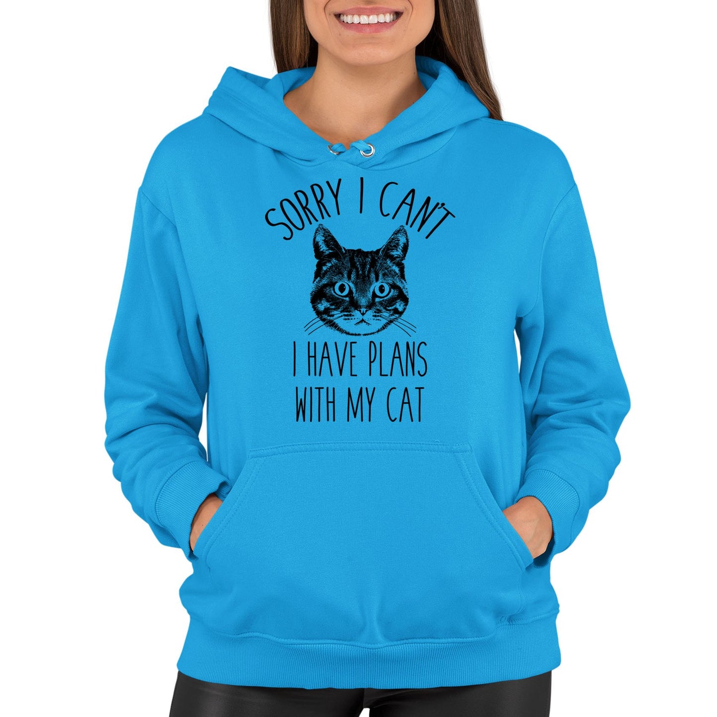 Cat Plans Womens Pullover Hoodie