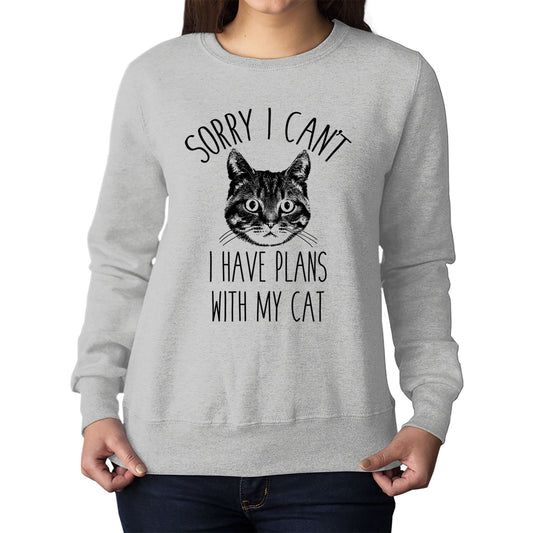 Cat Plans Womens Sweatshirt