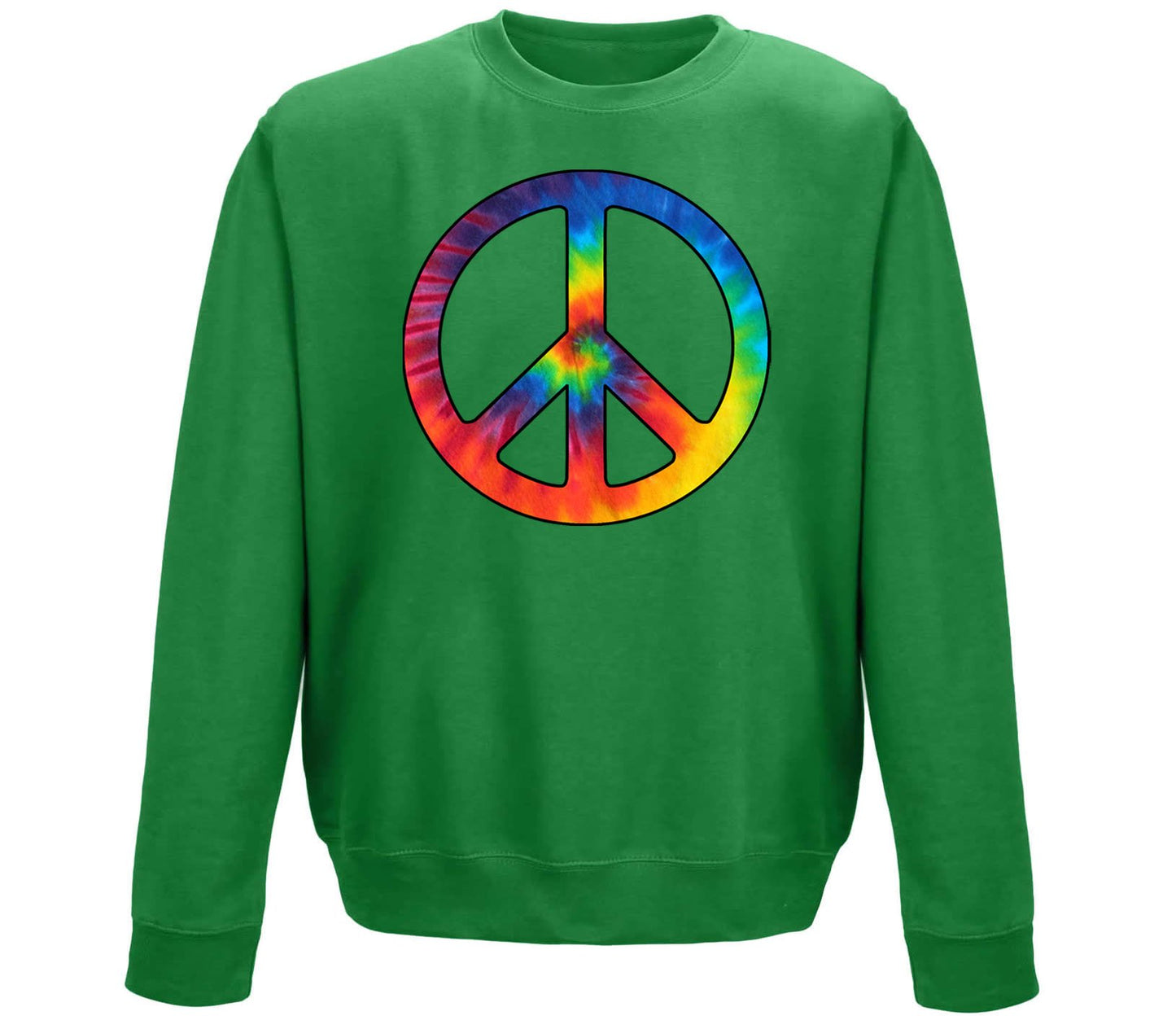 Tie Dye Peace Symbol Childrens Sweatshirt