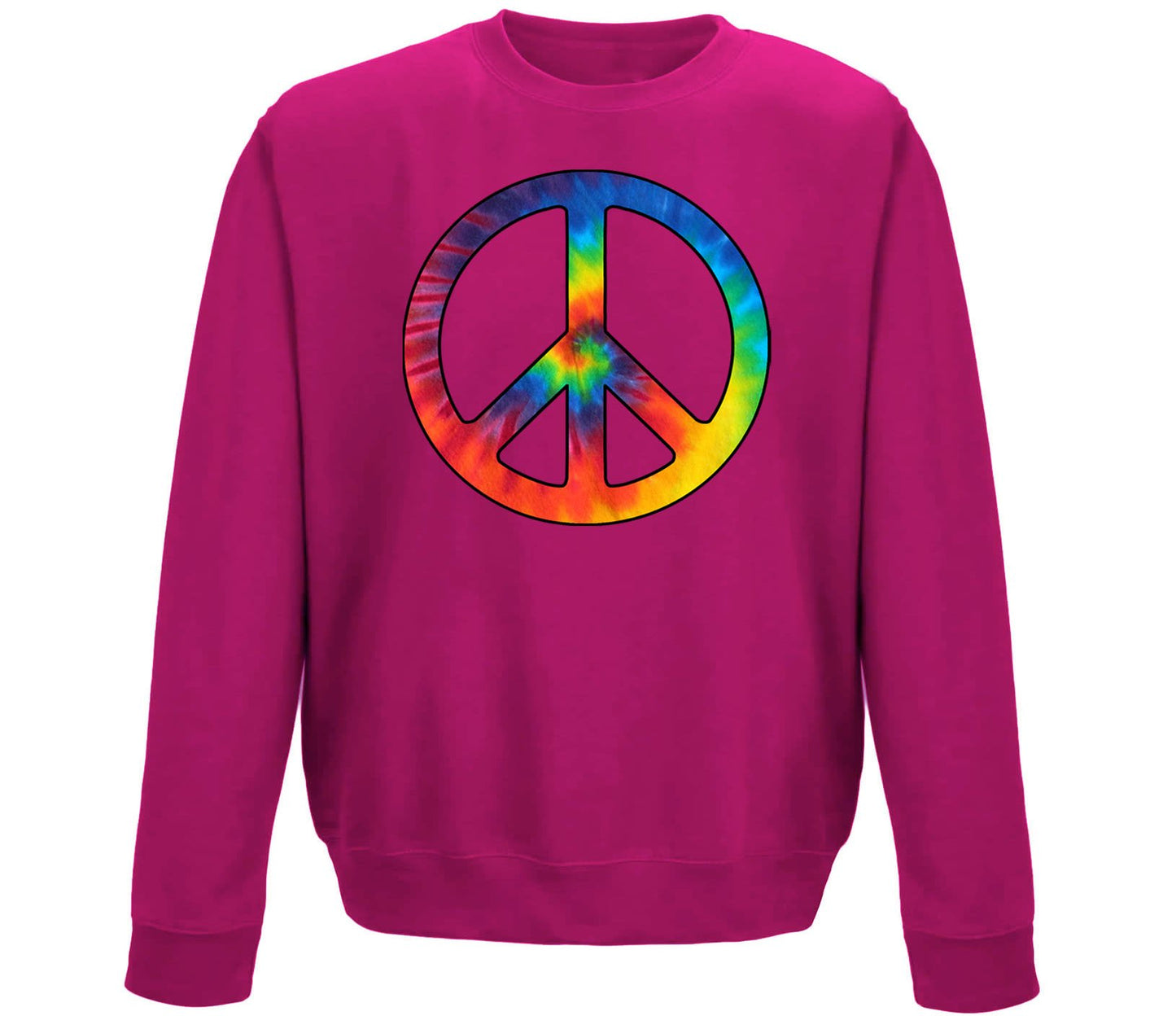 Tie Dye Peace Symbol Childrens Sweatshirt