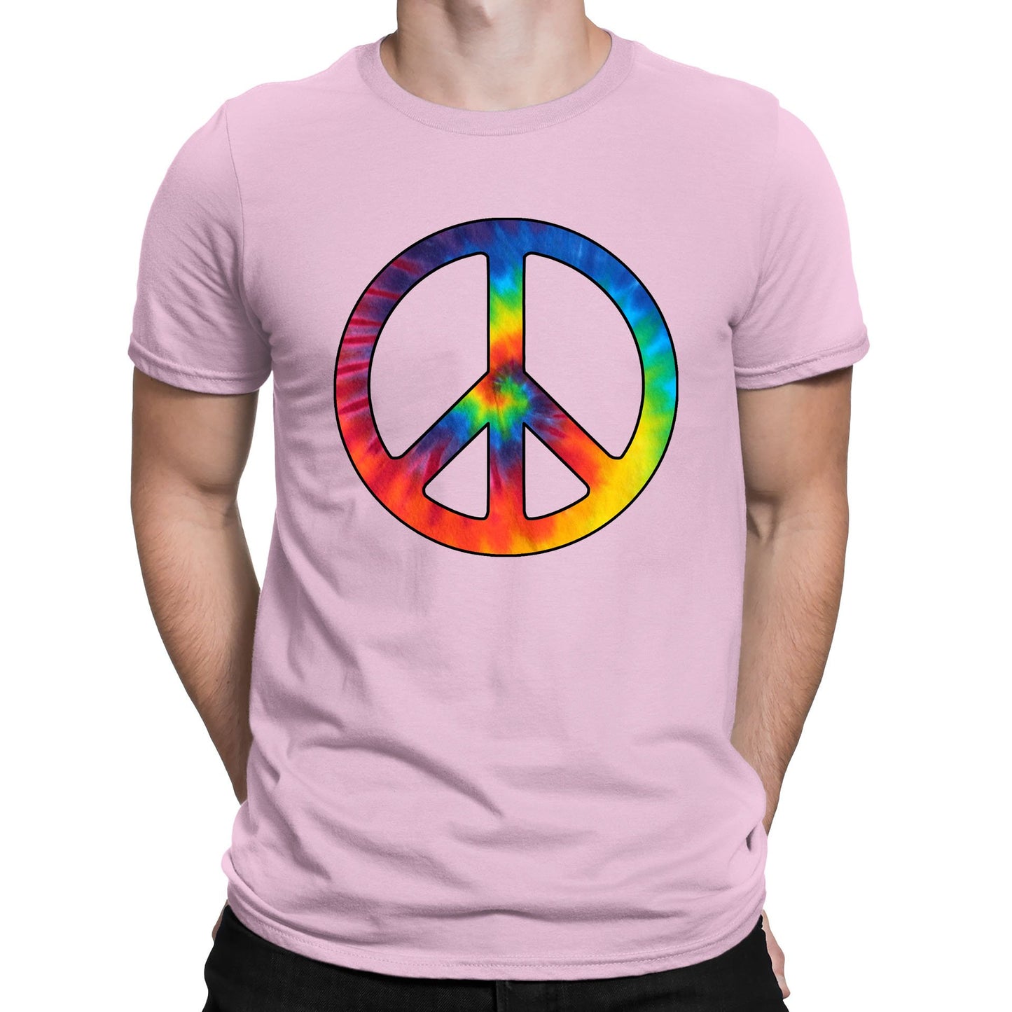 Tie Dye Peace Symbol Mens T-shirt