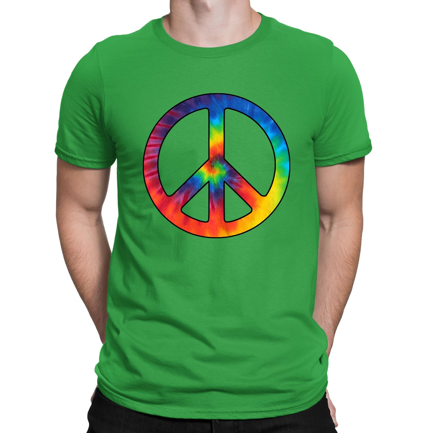 Tie Dye Peace Symbol Mens T-shirt