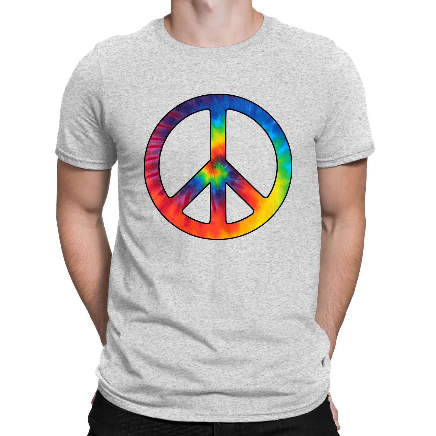 Tie Dye Peace Symbol Mens T-shirt