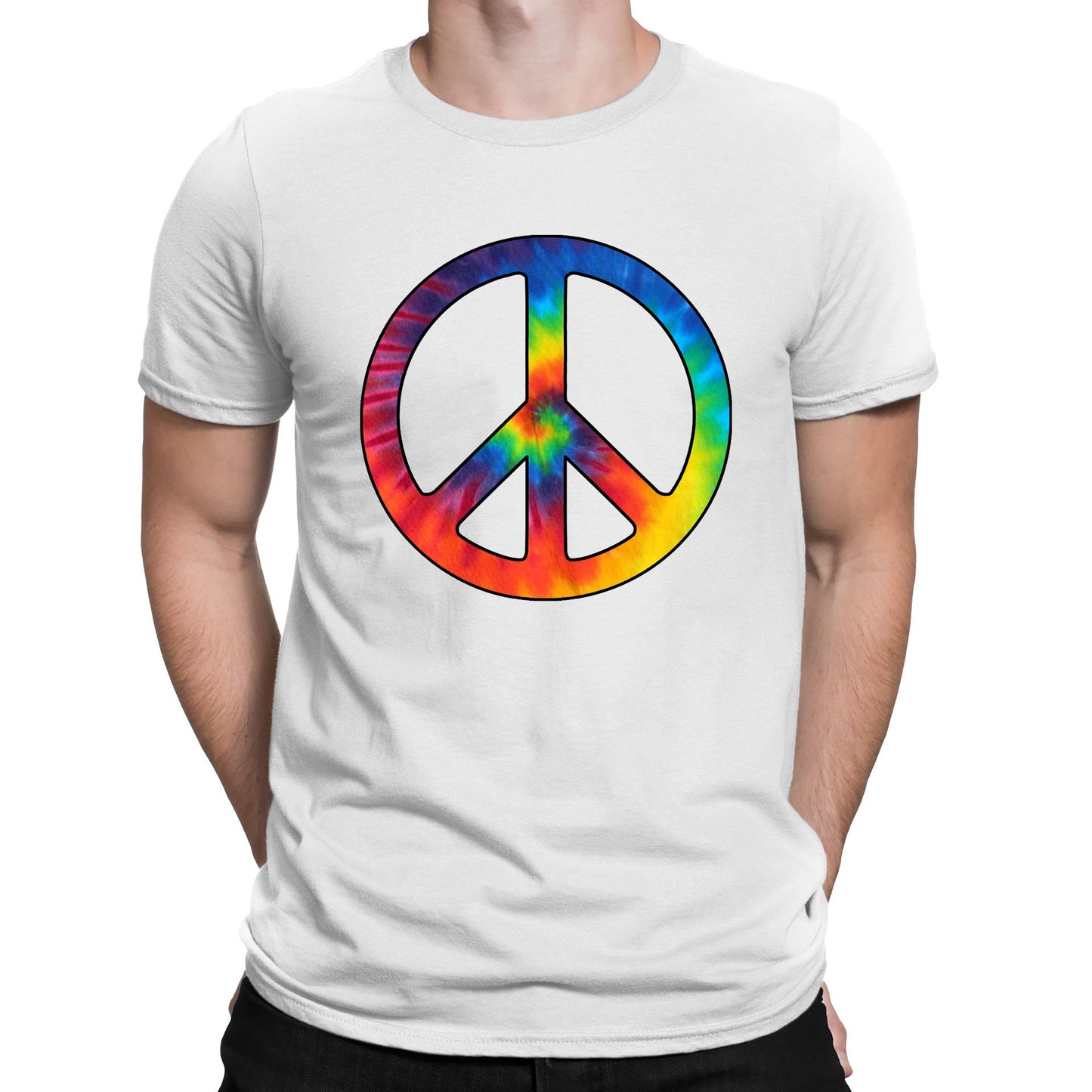 Tie Dye Peace Symbol Mens T-shirt