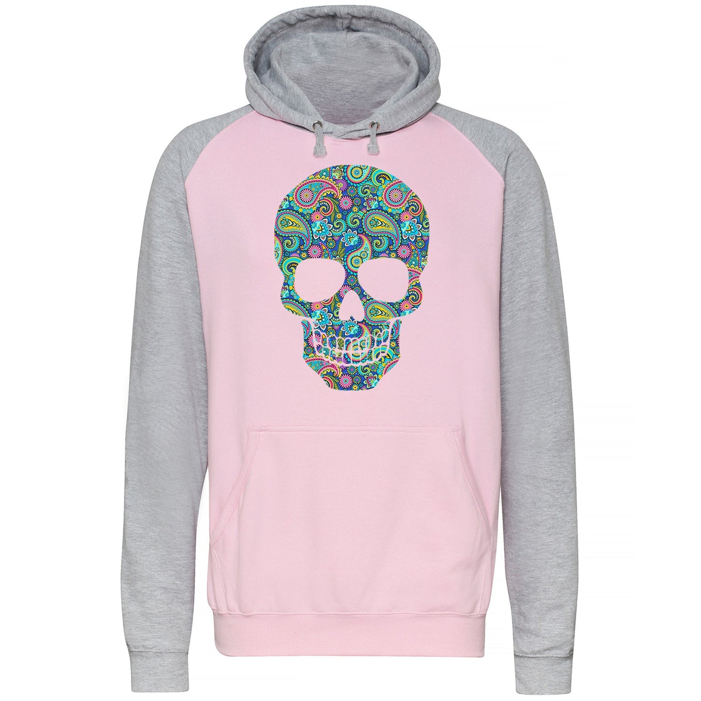 Paisley Skull Baseball Hoodie