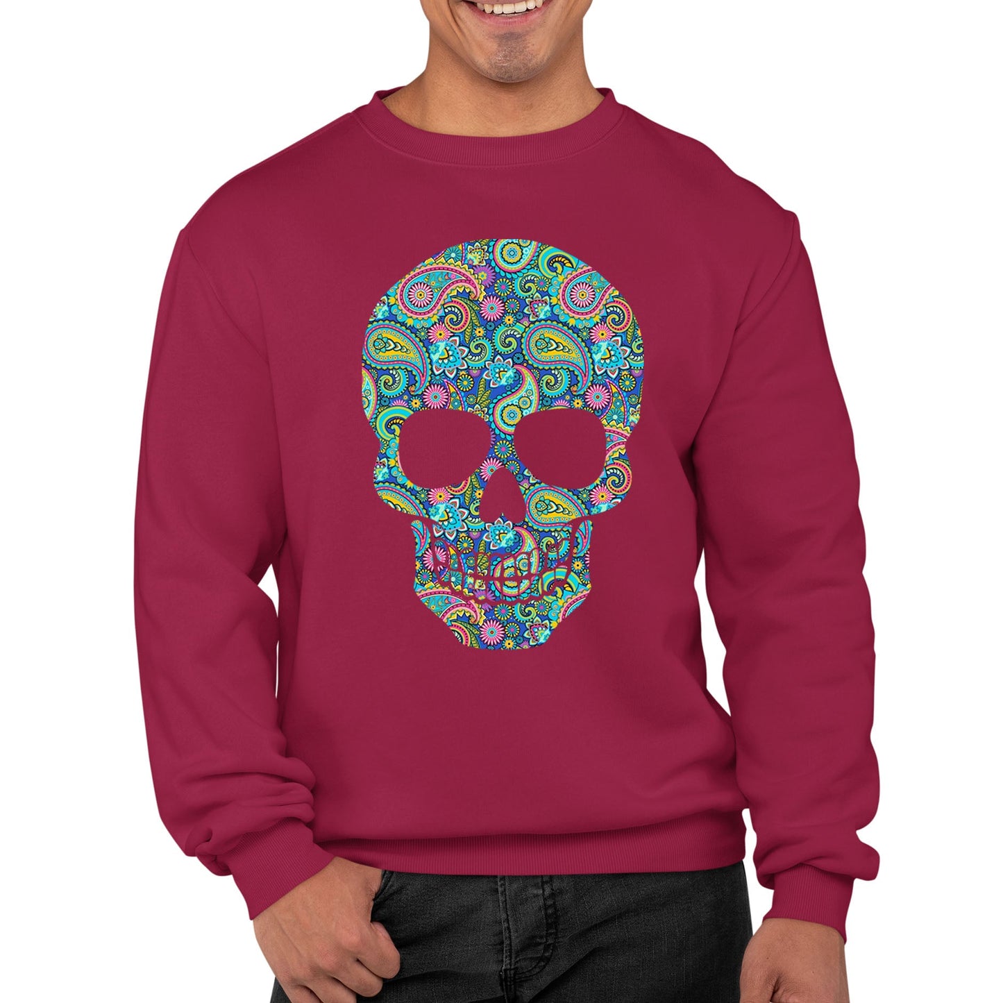 Paisley Skull Mens Sweatshirt