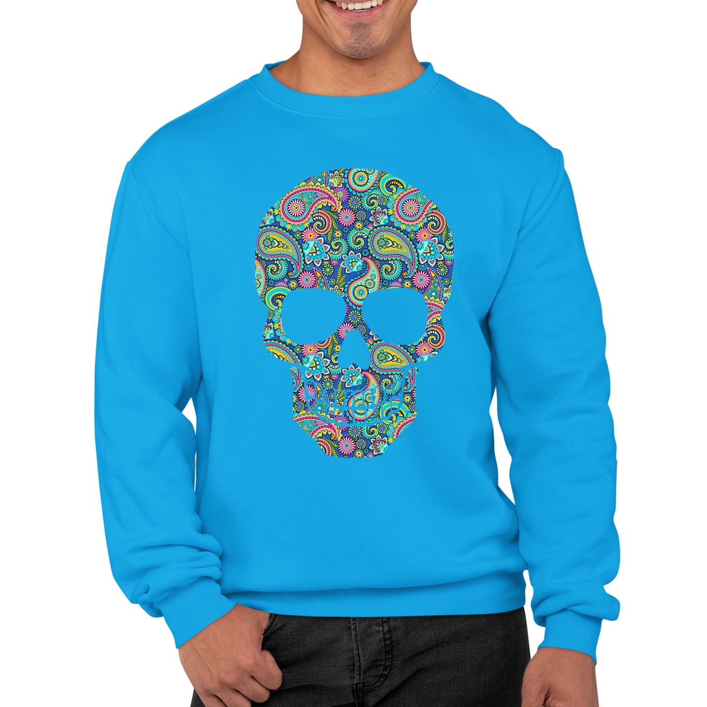 Paisley Skull Mens Sweatshirt