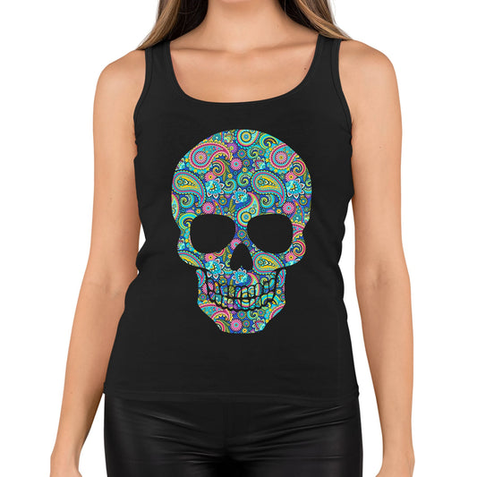 Paisley Skull Womens Vest