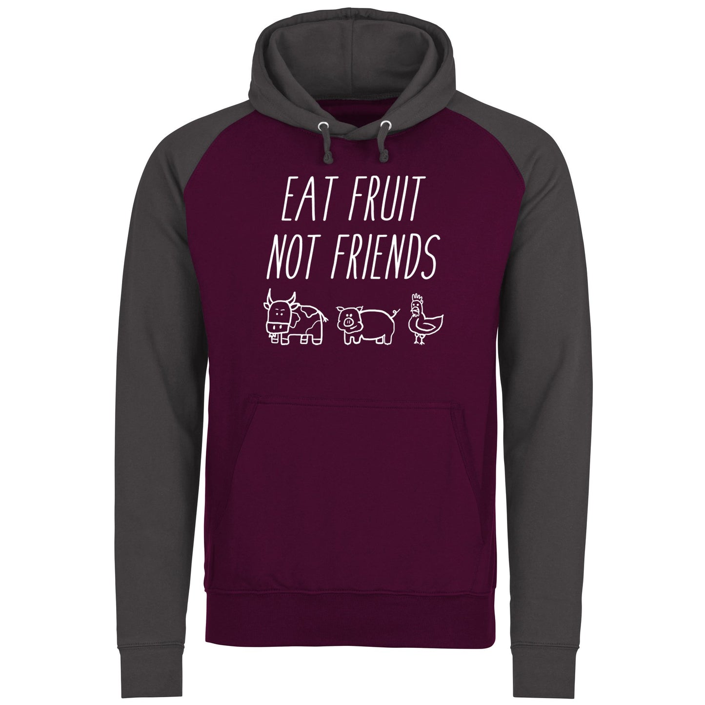 East Fruit Not Friends Vegetarian Baseball Hoodie