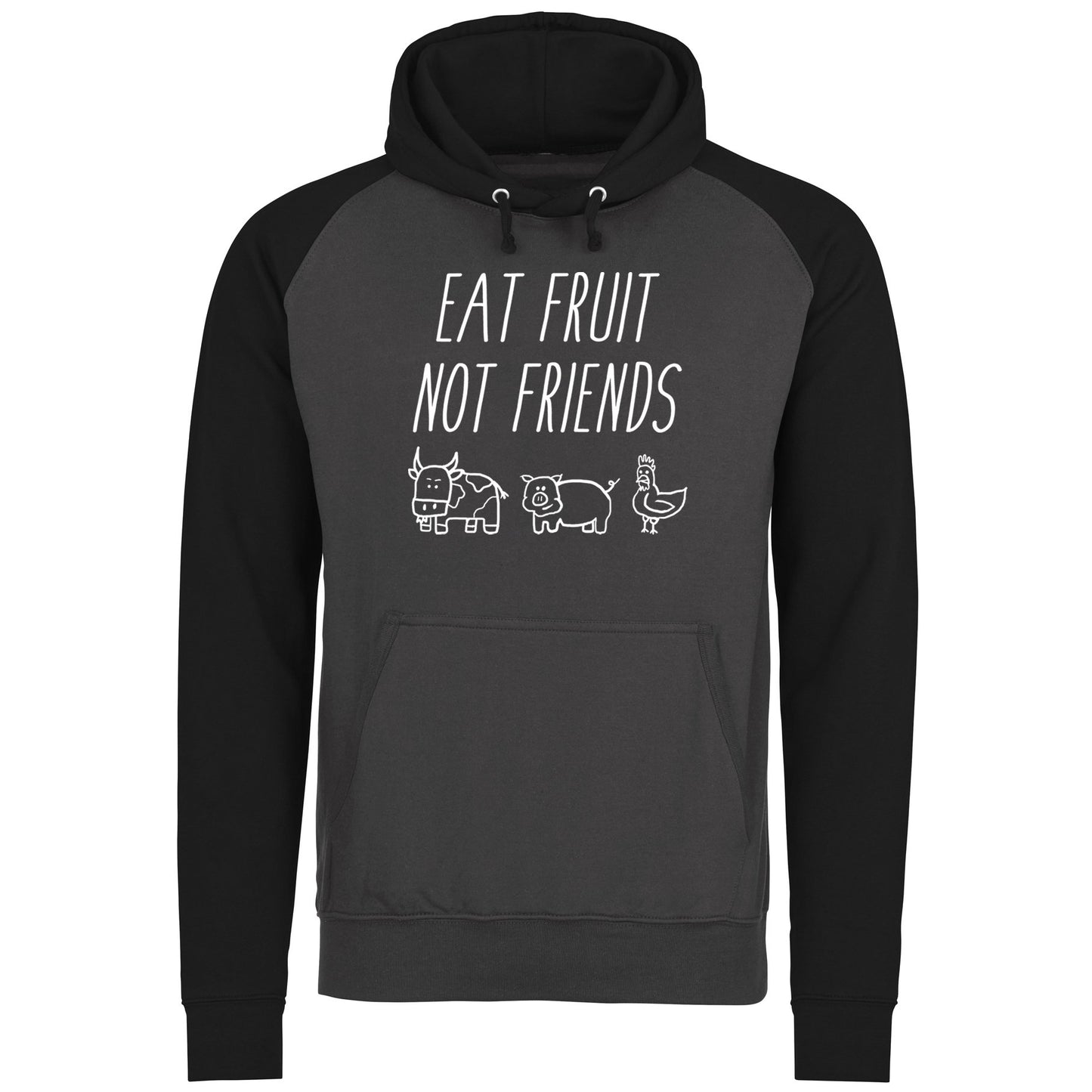 East Fruit Not Friends Vegetarian Baseball Hoodie