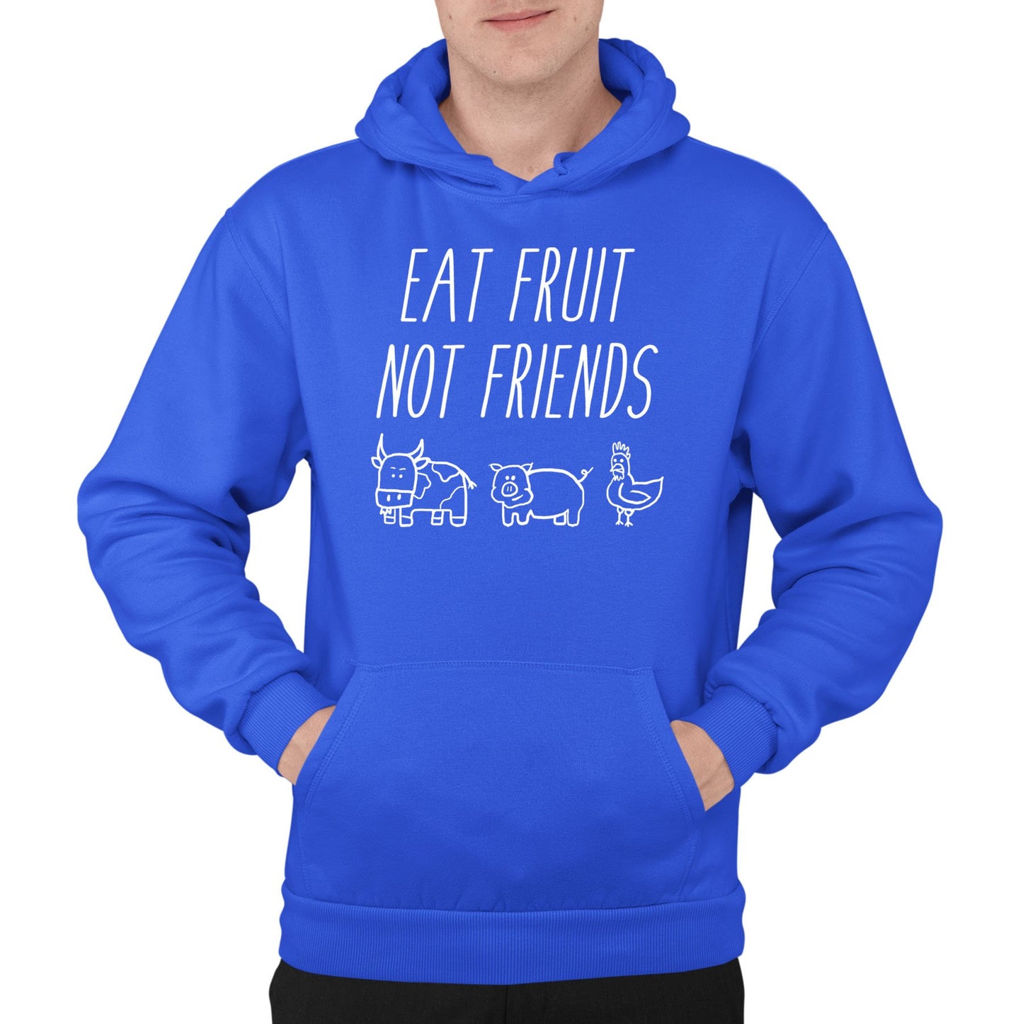 East Fruit Not Friends Vegetarian Mens Pullover Hoodie