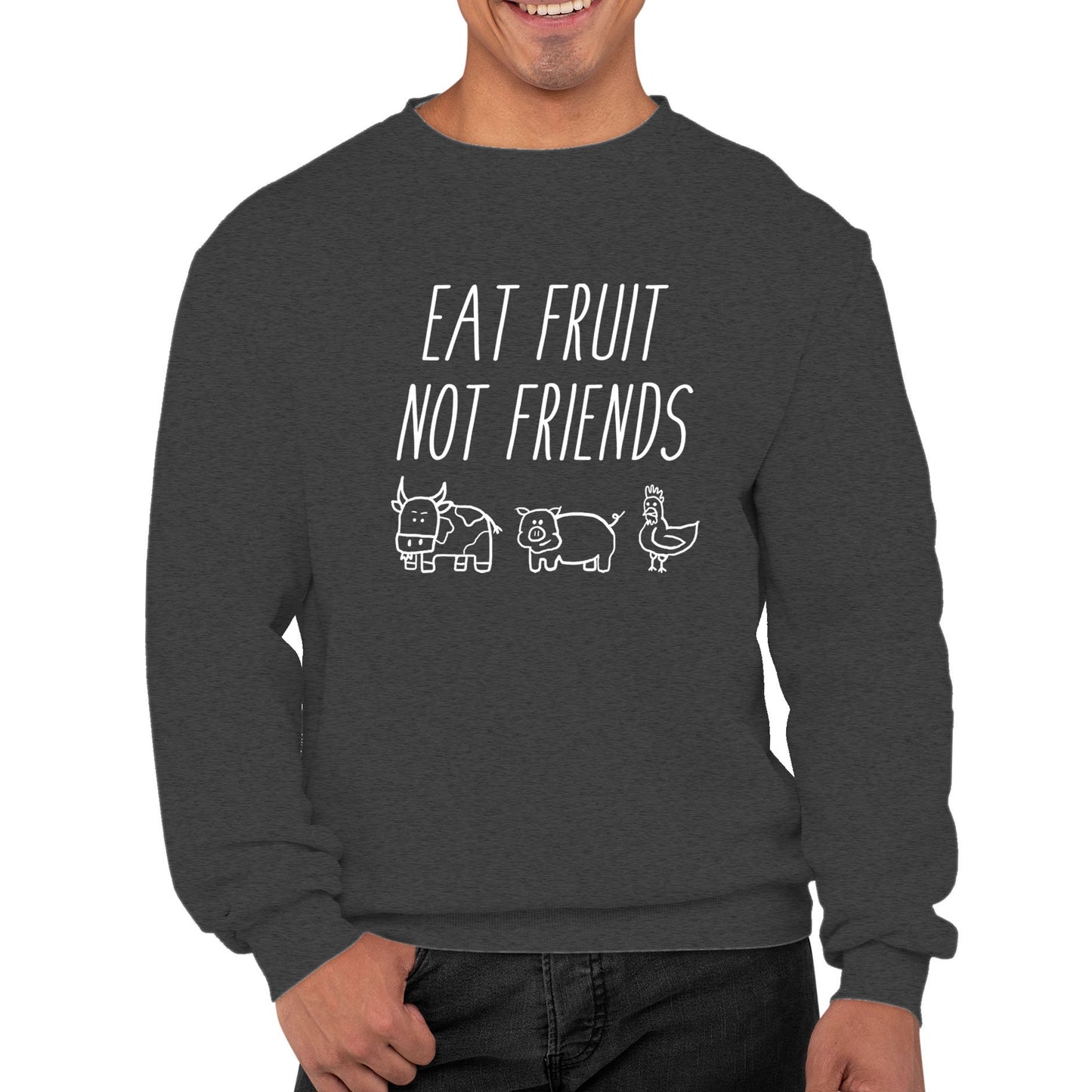 East Fruit Not Friends Vegetarian Mens Sweatshirt