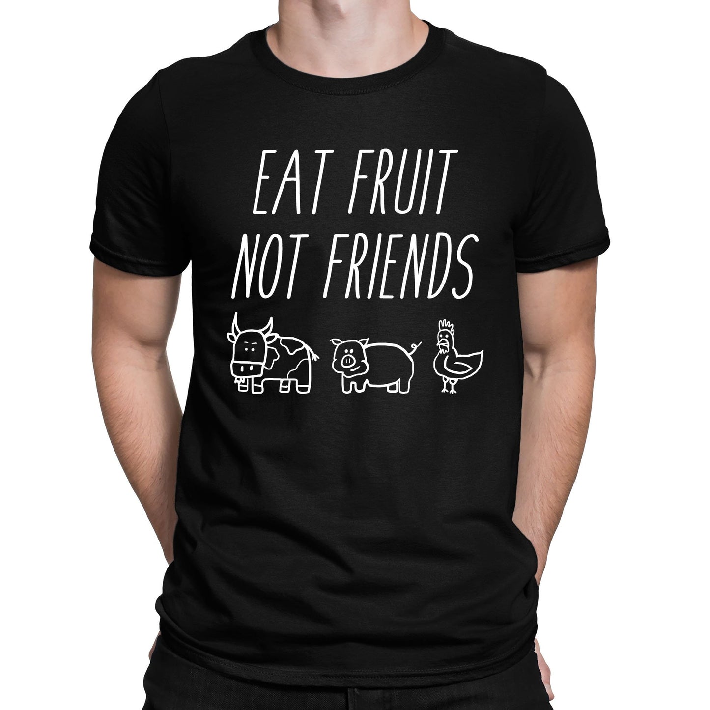 East Fruit Not Friends Vegetarian Mens T-shirt