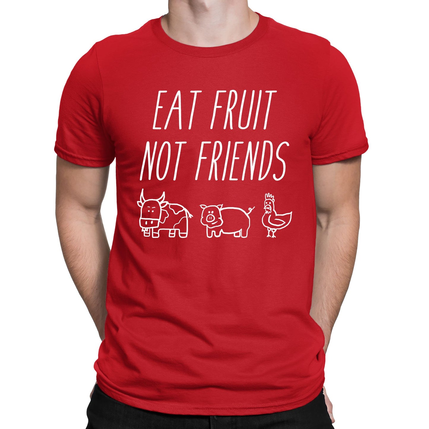 East Fruit Not Friends Vegetarian Mens T-shirt