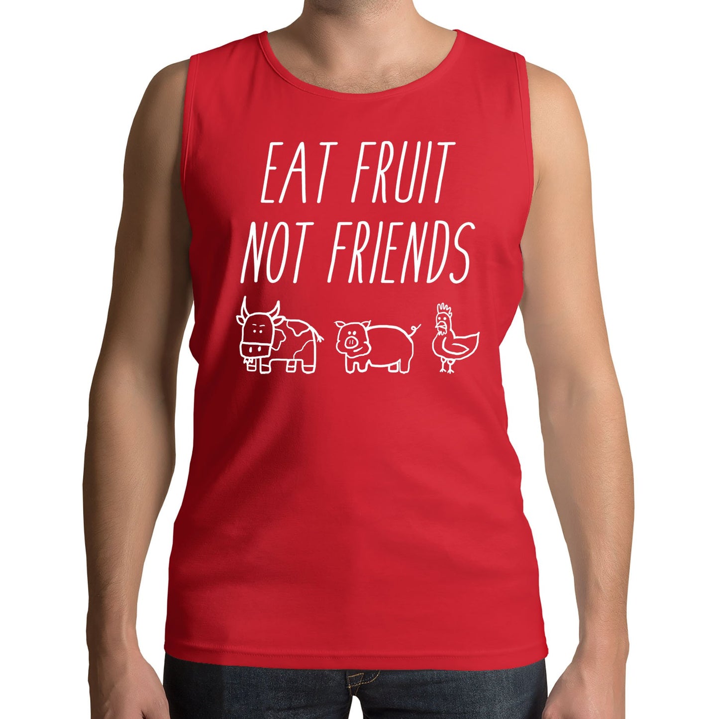 East Fruit Not Friends Vegetarian Mens Vest