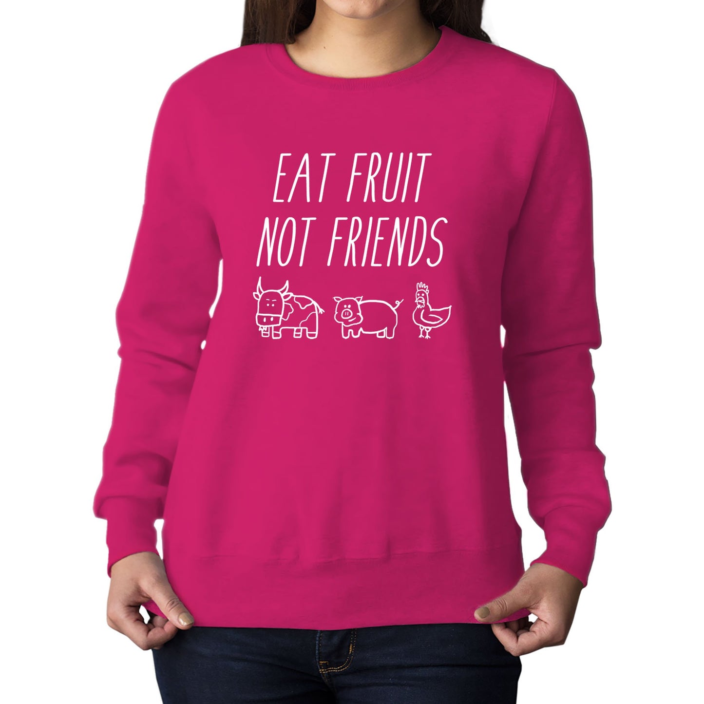 East Fruit Not Friends Vegetarian Womens Sweatshirt