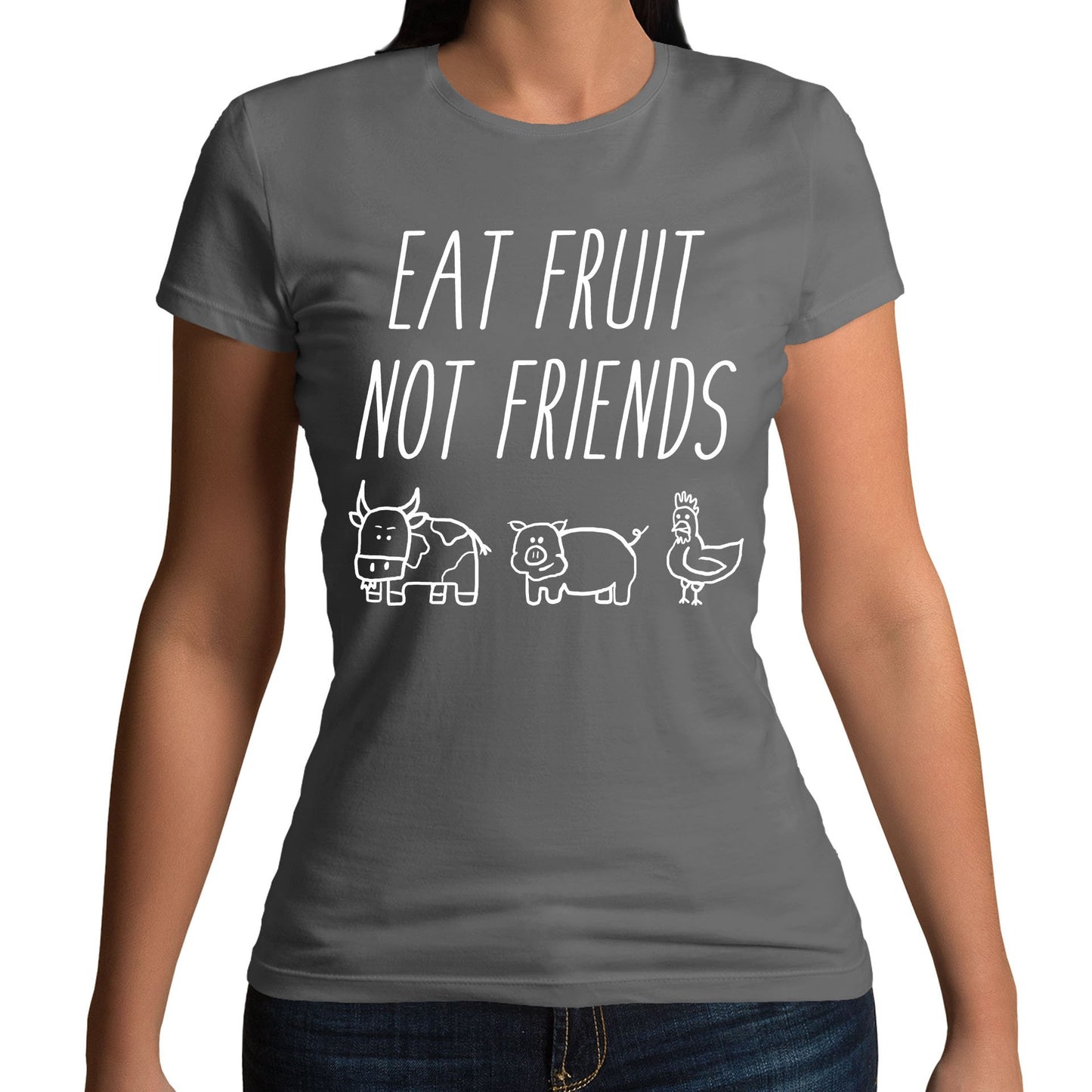 East Fruit Not Friends Vegetarian Womens T-shirt