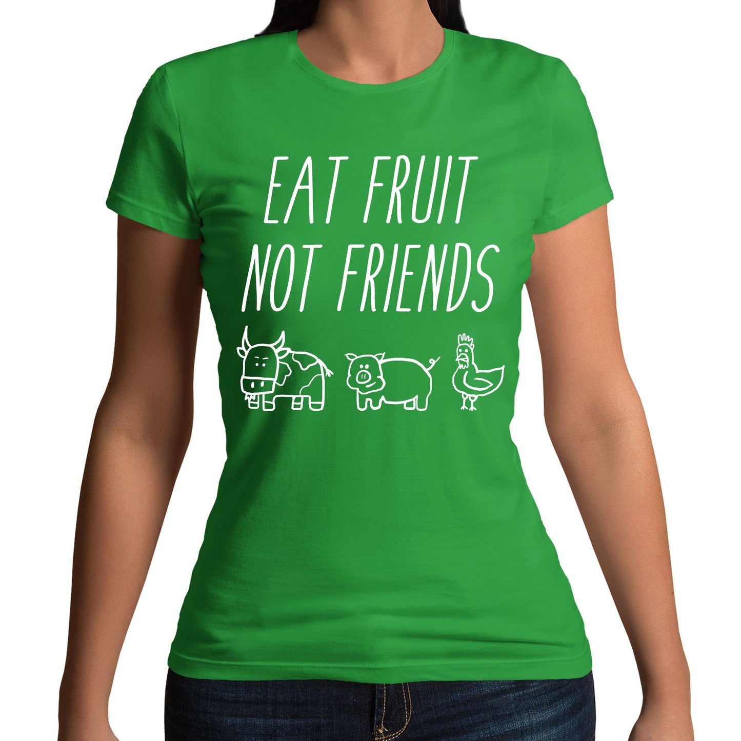 East Fruit Not Friends Vegetarian Womens T-shirt