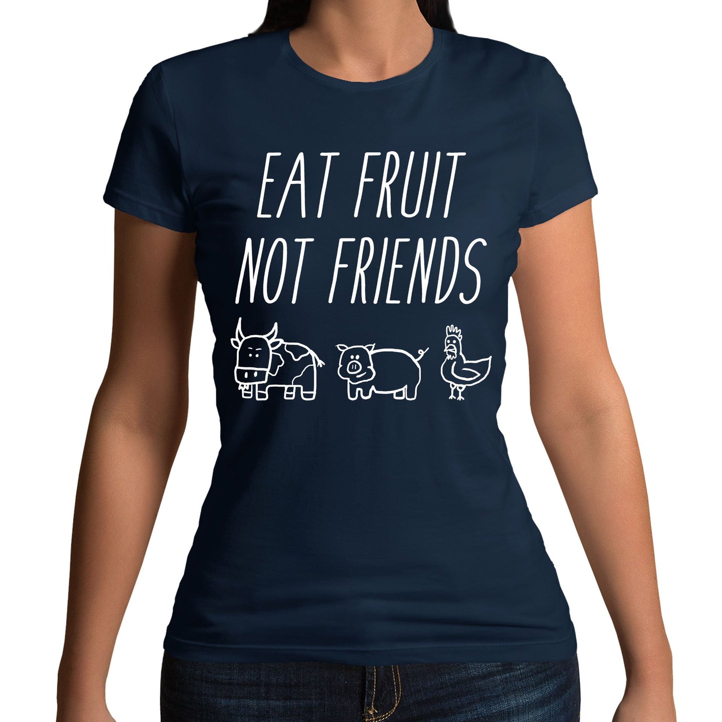 East Fruit Not Friends Vegetarian Womens T-shirt