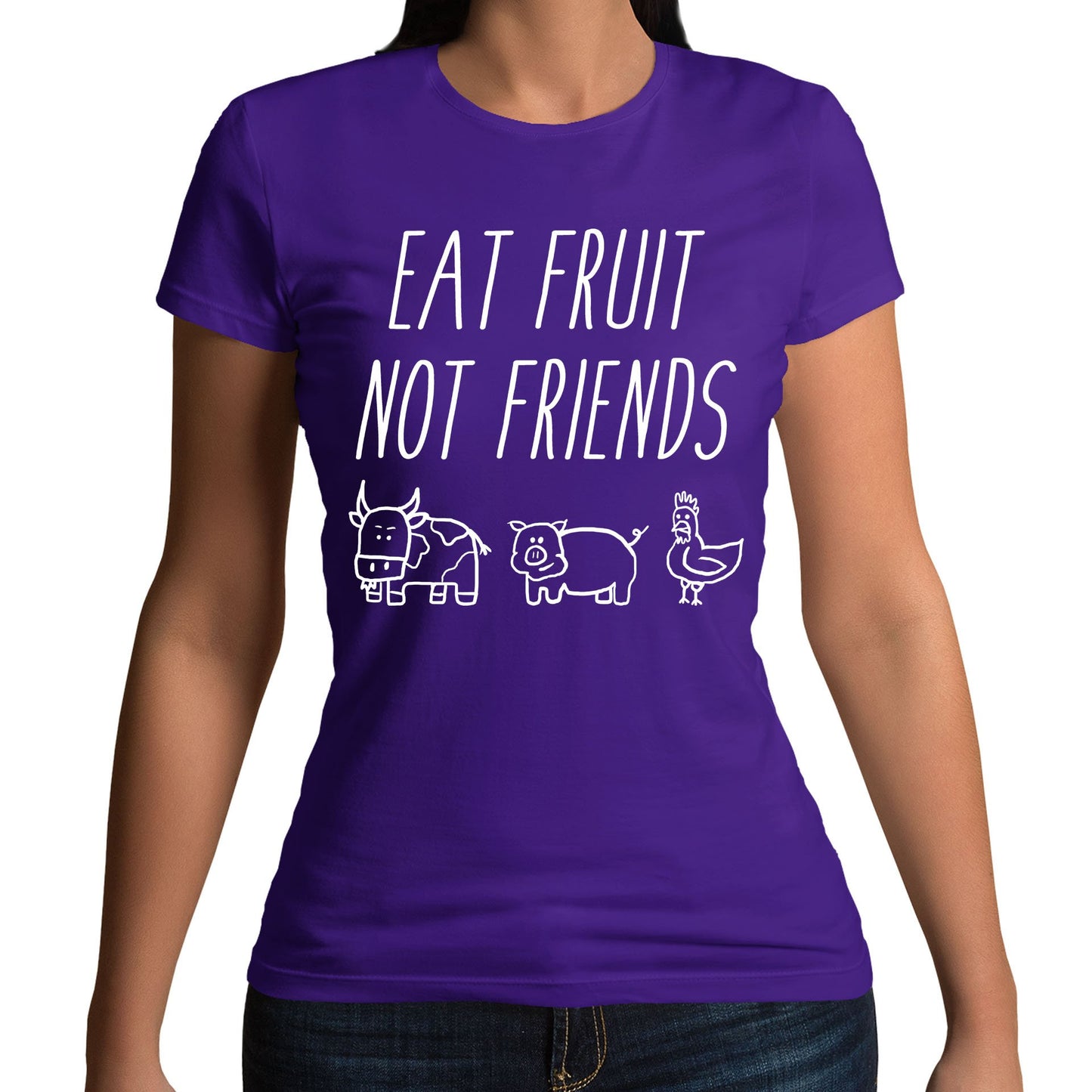 East Fruit Not Friends Vegetarian Womens T-shirt