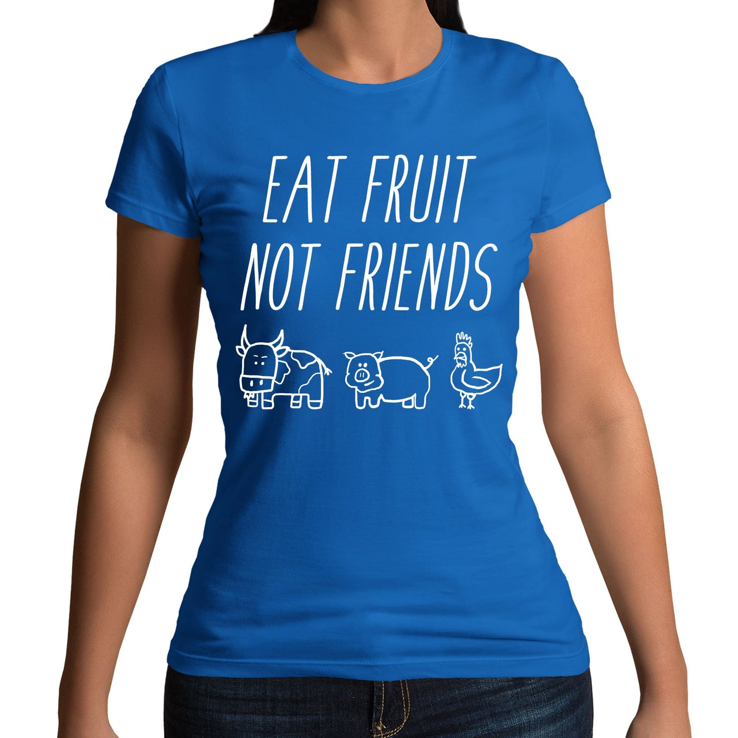 East Fruit Not Friends Vegetarian Womens T-shirt