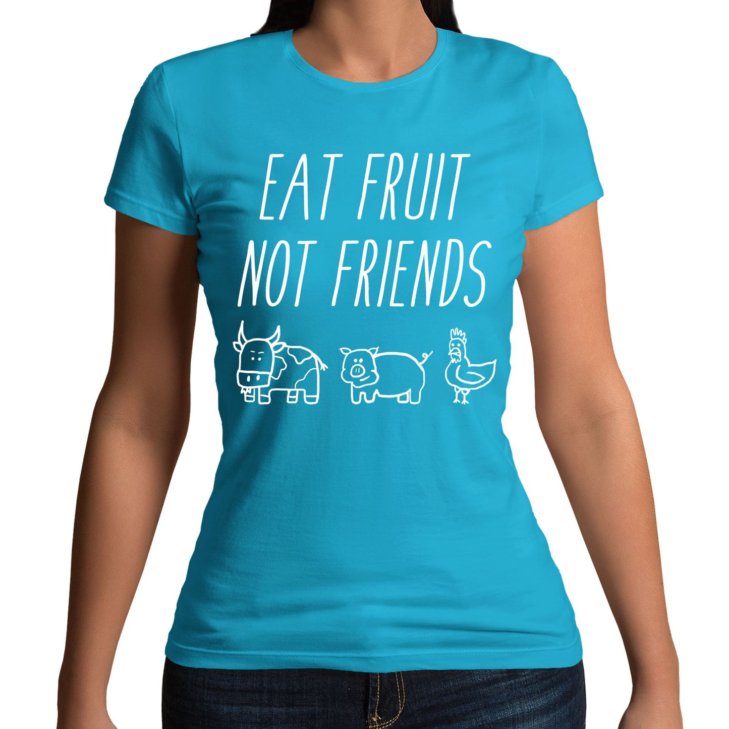 East Fruit Not Friends Vegetarian Womens T-shirt