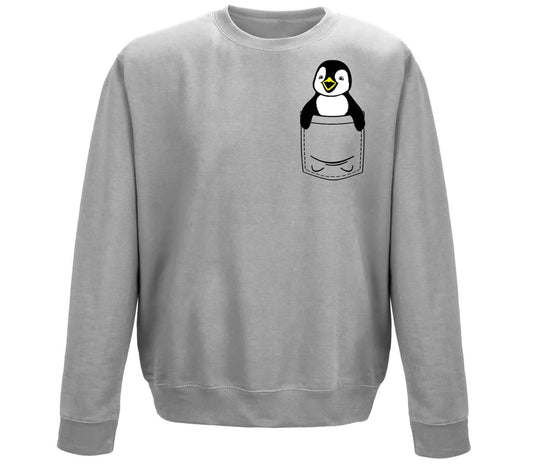 Penguin Pocket Print Childrens Sweatshirt