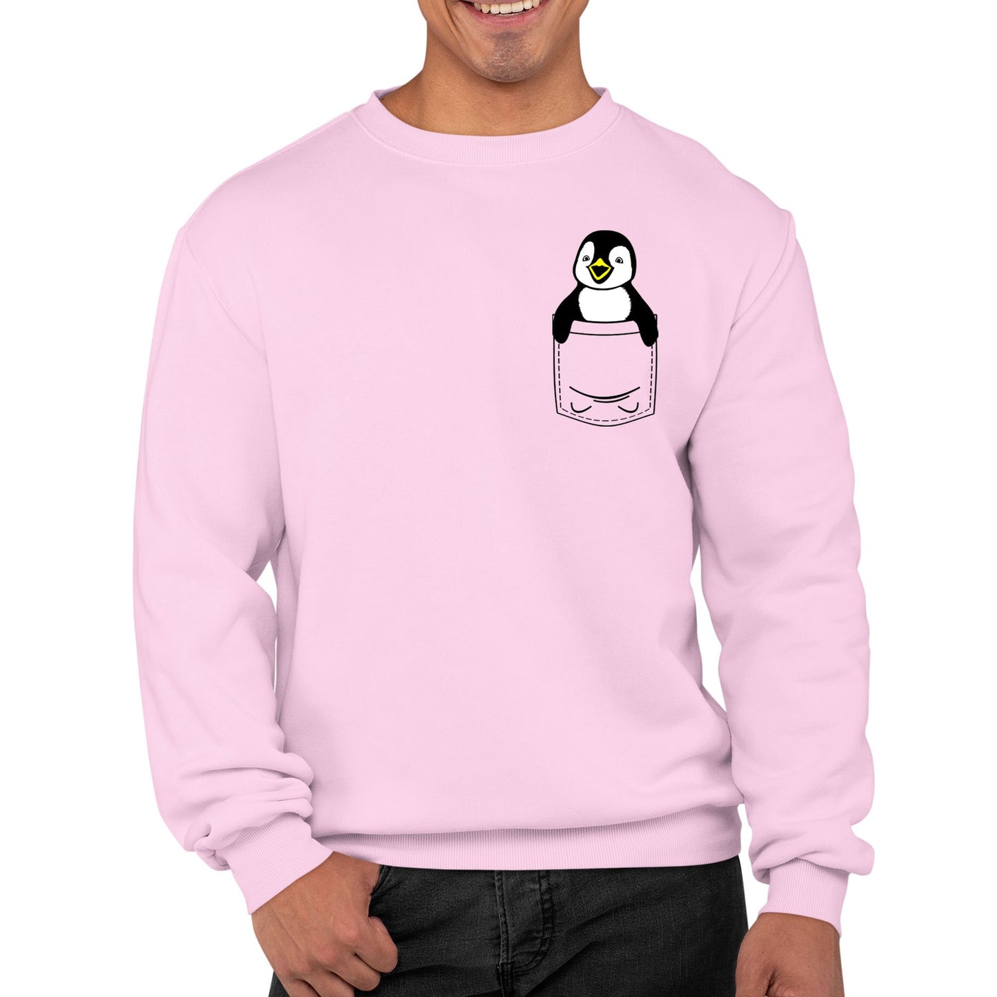 Penguin Pocket Print Mens Sweatshirt