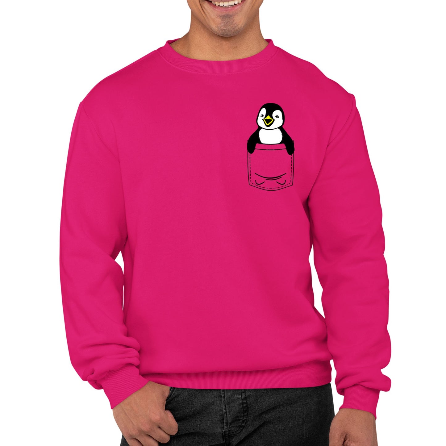 Penguin Pocket Print Mens Sweatshirt