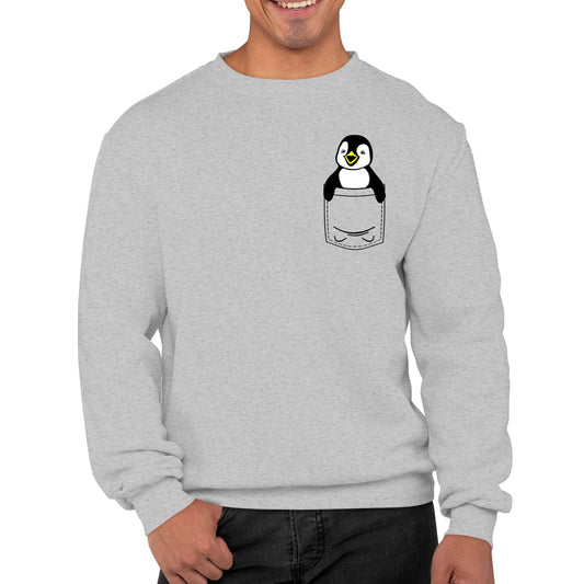 Penguin Pocket Print Mens Sweatshirt